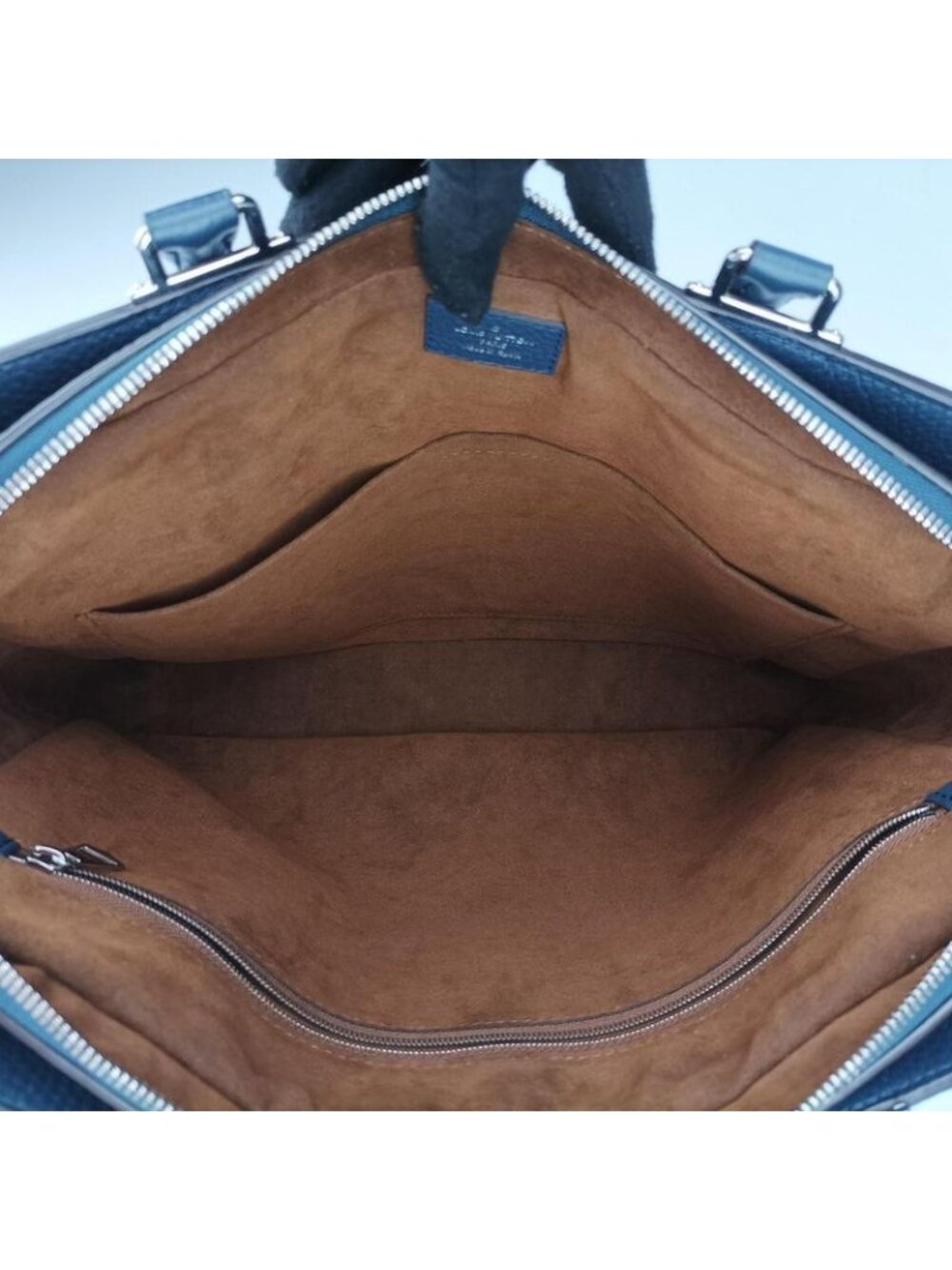★SOLD★ Louis Vuitton Alma Briefcase MM Navy Taurillon Leather - Picture 9 of 16